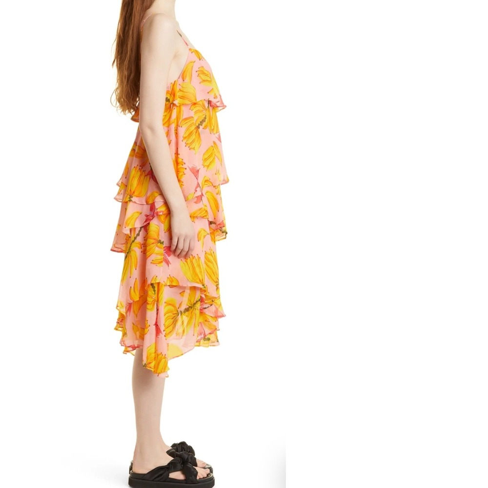 Farm Rio Banana‎ Taste Sleeveless Chiffon Dress Size M - Picture 2 of 12